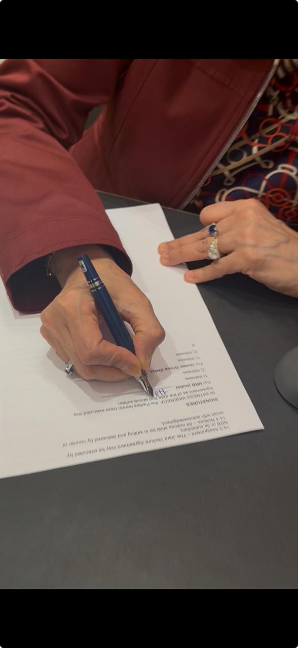 NRB representative at joint venture signing